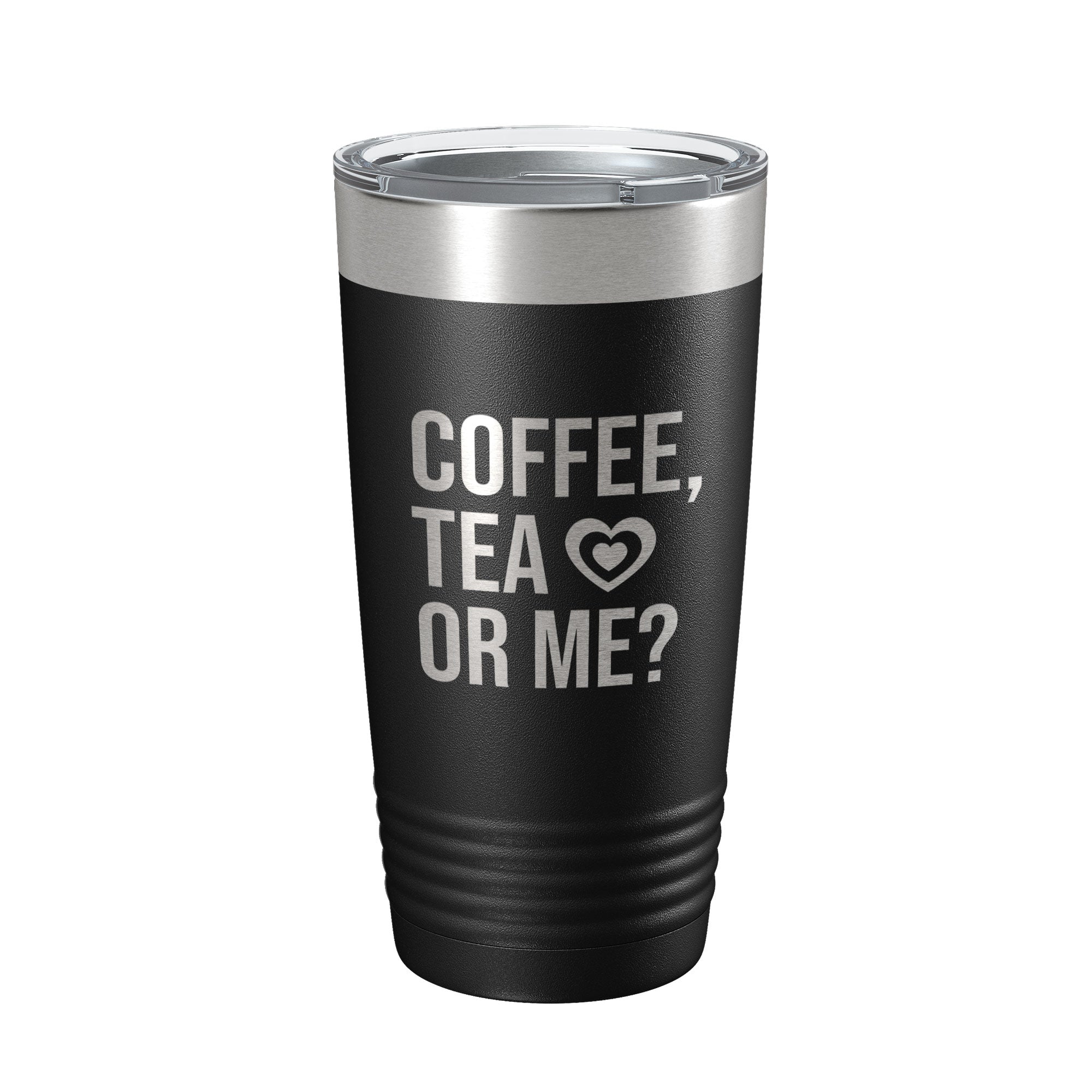 Valentine's Day Tumbler Coffee Tea Or Me Travel Mug Gift Insulated Laser Engraved Coffee Cup 20 oz-0
