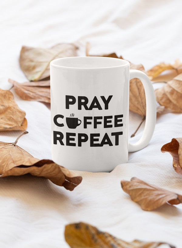 Pray Coffee Repeat Mug-0